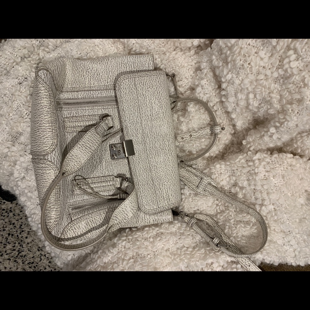 3.1 Phillip Lim Ivory-Dove Pashli Medium Satchel